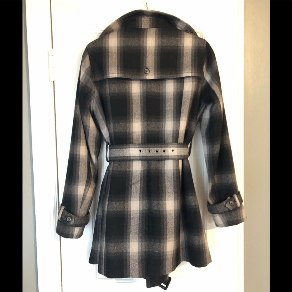 EUC - Banana Republic Plaid Wool Peacoat; Looks brand new! Size XS - Picture 8 of 11